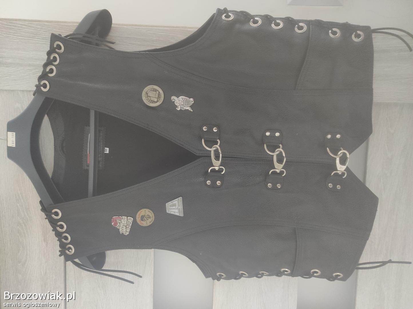 Kamizelka skórzana na motocykl