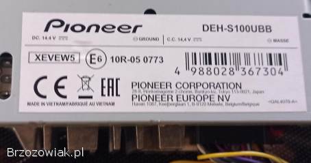 Radio samochodowe PIONEER DEH-S100UBB USB MP3 CD
