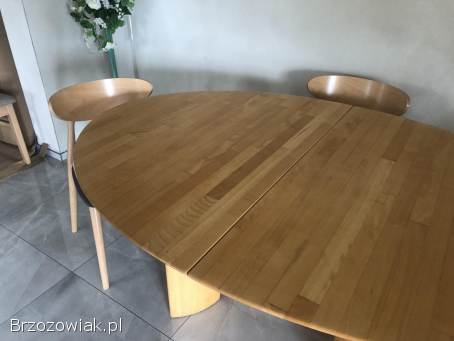 Stół owalny loft -  lite drewno -  rozkładany