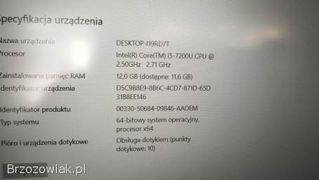 Lenovo ThinkPad T570 15,  6 FHD IPS Dotykowy i5-7200U 12GB 256GB SSD