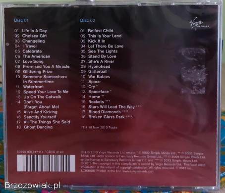 2CD SIMPLE MINDS-Celebrate>The Greatest Hits.  Rock UK.  Rarytas.