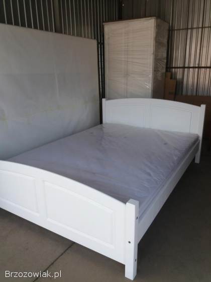 Łóżko sosnowe 160x200 nowe z materacem sprężynowym