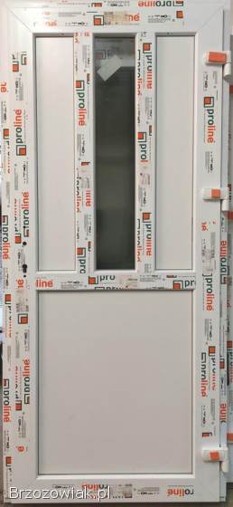 Drzwi zewnętrzne PVC białe,  brązowe NOWE różne rozmiary