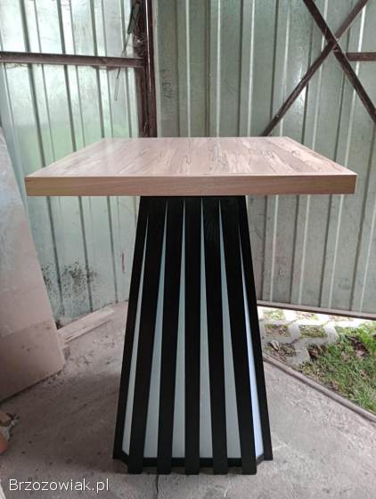 NIEPOWTARZALNY stolik drewniany SPALTED Led
