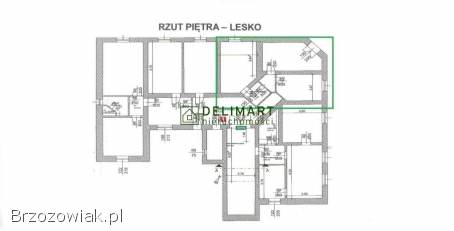 Lesko,  powierzchnia biurowo-usługowa 60 m2 -  3 pokoje