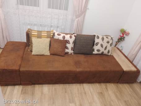 Sofa Indiana z pufami Black Red White