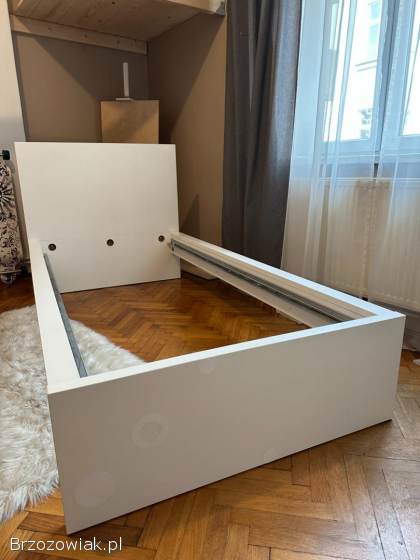 Łóżko Ikea MALM,  białe,  90×200cm