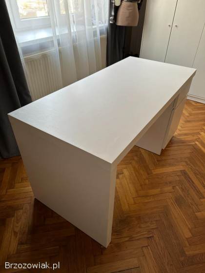 Biurko Ikea MALM,  białe,  140x65cm