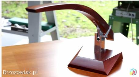 Lampa na biurko drewniana biurkowa surówka materiał jesion