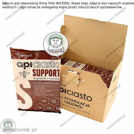 Ciasto Dla Pszczół Apifood na warrozę Support PORCJOWANE 10KG (10x1kg)