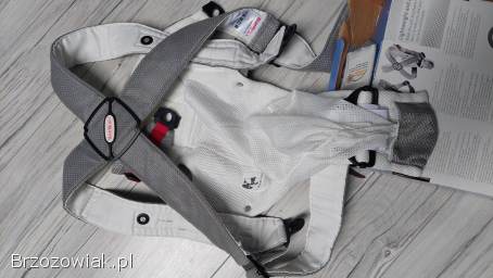 Nosidełko dla niemowląt szelki Babybjörn baby carrier air0+ szare pasy