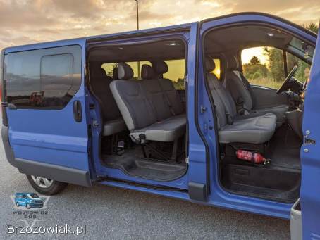 Wynajem busów 9-osób Renault Trafic long(II i III gen.  ) z/bez kierowcy