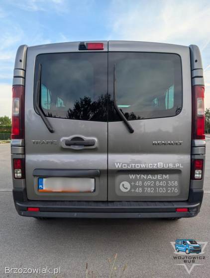 Wynajem busów 9-osób Renault Trafic long(II i III gen.  ) z/bez kierowcy