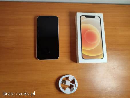 Okazja!  Iphone 12 -  Biały!  64 GB!  Super Stan!  Gwarancja!