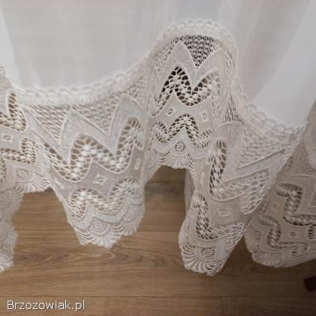 Firana woal z podwójna gipura wys 170 cm szer 750 cm