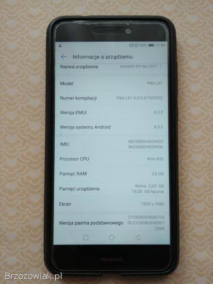 Huawei P9 lite 2017 z nową baterią