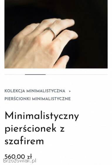 Pierscionek z szafirem srebro 925 masywny r.  21 slow silver