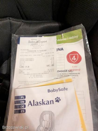 BabySafe -  ALASKAN fotelik obrotowy z normą I-size od 0 do 18 kg