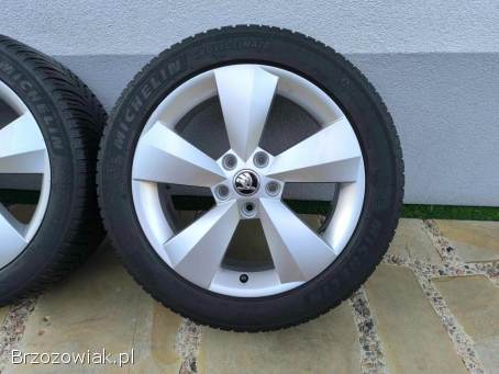 Alufelgi 17 5x112 koła zimowe opony 215/50R17 ori Skoda pasują do Audi Seat VW