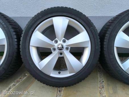 Alufelgi 17 5x112 koła zimowe opony 215/50R17 ori Skoda pasują do Audi Seat VW