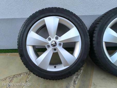 Alufelgi 17 5x112 koła zimowe opony 215/50R17 ori Skoda pasują do Audi Seat VW