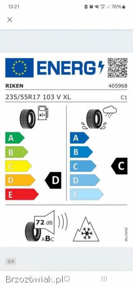 Zimowe Opony Riken 235/55 r17