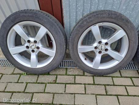 Koła aluminiowe,  opony letnie 205/55 R16,  alufelgi 7,  5Jx16H2 5x100 ET 38 VW/SEAT
