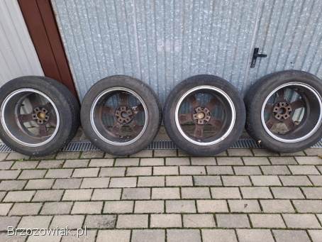 Koła aluminiowe,  opony letnie 205/55 R16,  alufelgi 7,  5Jx16H2 5x100 ET 38 VW/SEAT