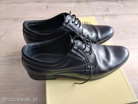 Buty półbuty komunijne dla chłopca z naturalnej skóry rozmiar 37