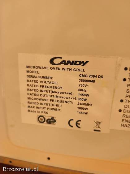 Mikrofalówka Candy CMG 2394 DS