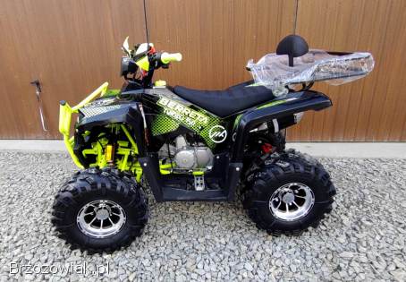 Quad 150 Beretta Turbo,  Alufelgi,  Licznik,  Duża rama,  dwa wydechy,  chłodnica