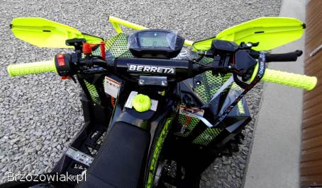 Quad 150 Beretta Turbo,  Alufelgi,  Licznik,  Duża rama,  dwa wydechy,  chłodnica