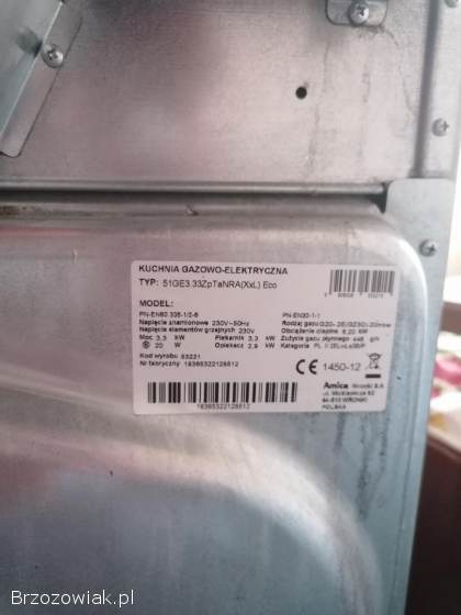Kuchenka gazowo-elektryczna