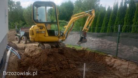 Minikoparka,  koparka,  samochód wywrotka,  wozidło budowlane wynajem bez operatora