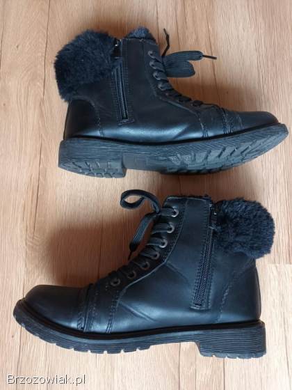 Kobiece skórzane i ocieplane buty zimowe Tamaris w rozmiarze: 40 (wkładka 26 cm)