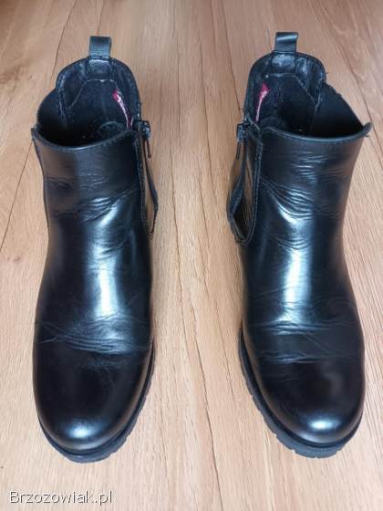 Kobiece skórzane buty wiosenno-jesienne Tamaris w rozmiarze: 38