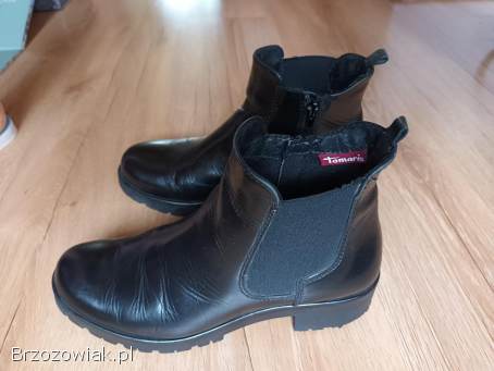 Kobiece skórzane buty wiosenno-jesienne Tamaris w rozmiarze: 38