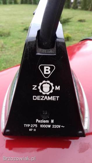 Żelazko elektryczne PRL „Dezamet”,  Typ: 275,  Moc: 1000W