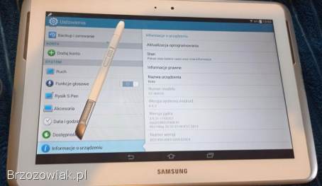 Tablet SAMSUNG Galaxy Note 10.  1 16GB Biały GT-N8010