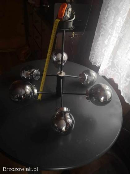 Lampa wisząca sufitowa 6 kloszowa dymna