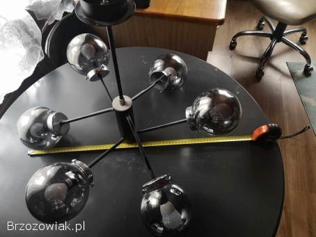 Lampa wisząca sufitowa 6 kloszowa dymna