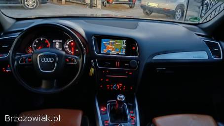 AUDI Q5 S-LINE QUATTRO,  2,  0TDI 170KM,  skóra bikolor,  czarna podsufitka