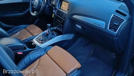 AUDI Q5 S-LINE QUATTRO,  2,  0TDI 170KM,  skóra bikolor,  czarna podsufitka