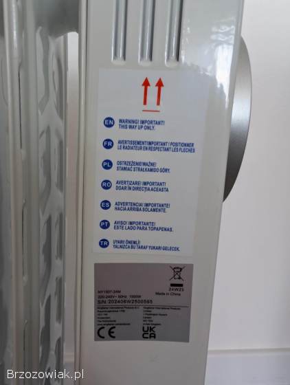 Nowoczesny grzejnik olejowy 1500W ECO NOWY