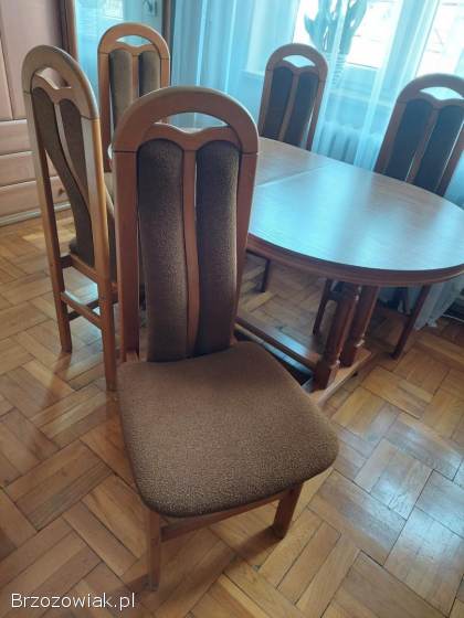 Stół rozkładany i 6 krzeseł