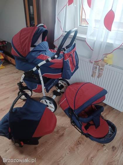 Wózek 3w1 baby merc plus wyprawka