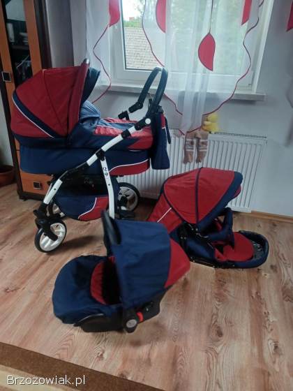 Wózek 3w1 baby merc plus wyprawka
