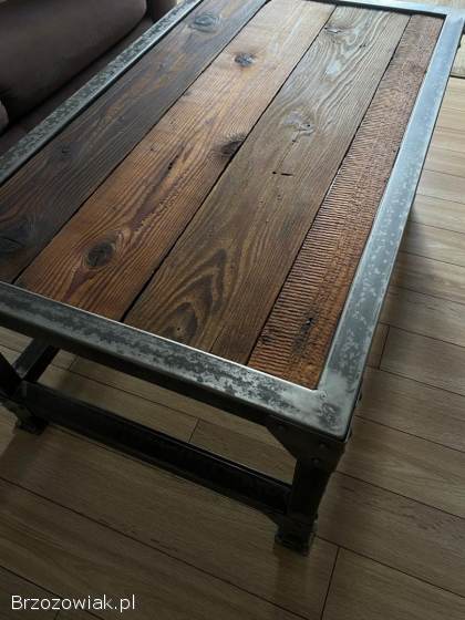 Oryginalny stolik kawowy rustykalny 100x60cm