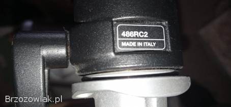 Statyw Manfrotto 055XPROB + głowica Manfrotto 486RC2 z płytką