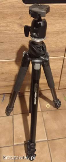 Statyw Manfrotto 055XPROB + głowica Manfrotto 486RC2 z płytką